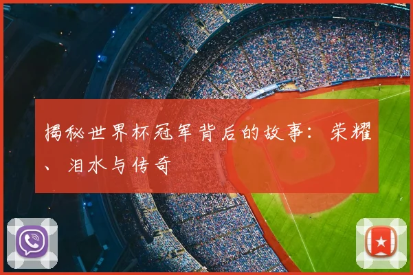 揭秘世界杯冠军背后的故事：荣耀、泪水与传奇